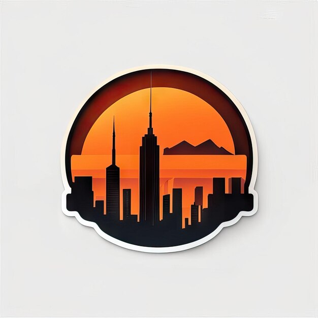 Photo modern and colorful city logo