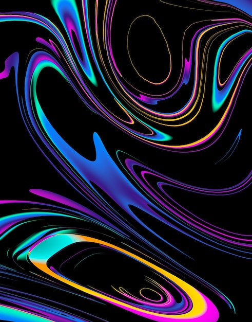현대적인 다채로운 흐름 배경 추상적인 파동 색상 액체 모양 추상적인 디자인
