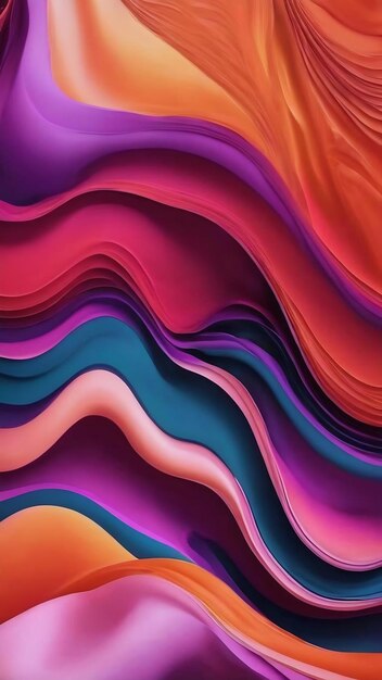 현대적인 다채로운 흐름 배경 파동 색 액체 모양 미니멀 포스터 배너에 이상적입니다