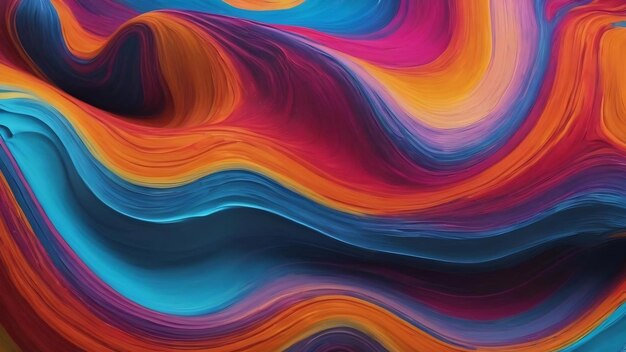 Modern colorful flow poster wave liquid shape color paint