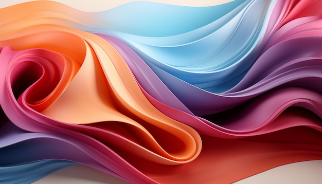 Modern colorful flow poster Wave Liquid shape