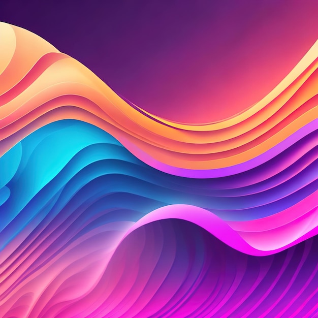 modern colorful gradient waves blend background