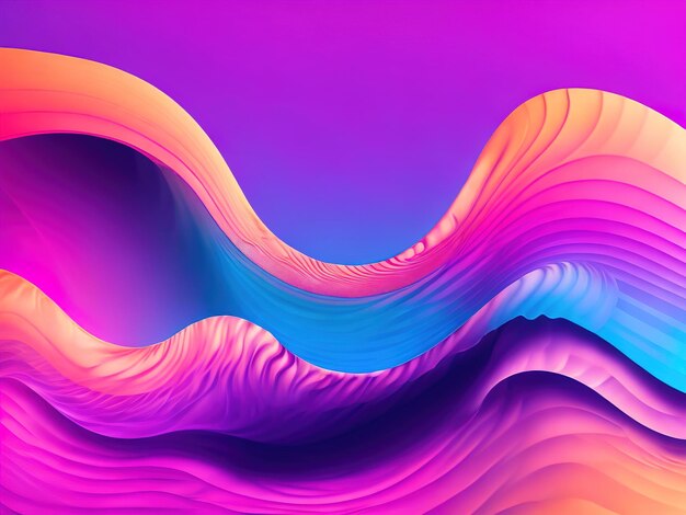 Photo modern colorful gradient waves blend background