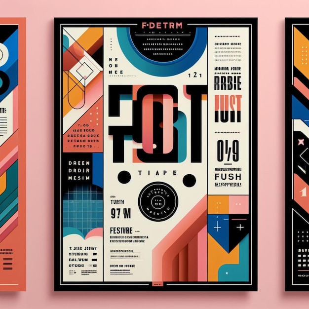 modern and colorful poster design