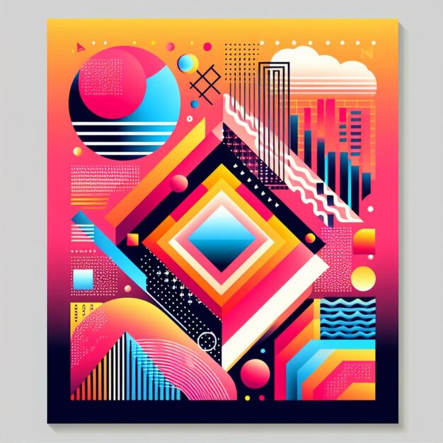 modern and colorful poster design