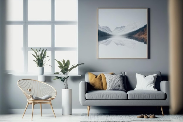 Modern comfortable living room interior design living space