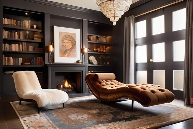 Modern comforts of a middleclass home curated with an eclectic mix of luxurious furnishings room