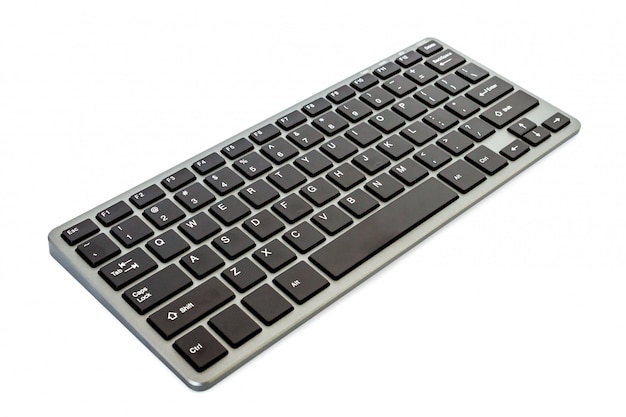 Photo modern computer keyboard isolated