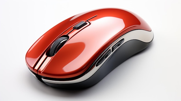 Modern Computer Mouse On White Background