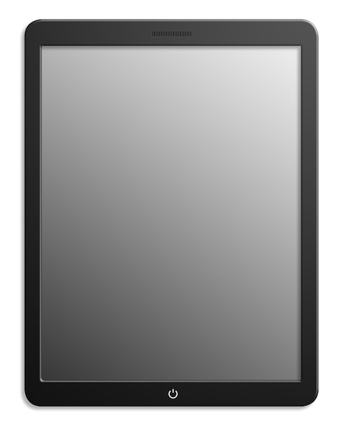 흰색 배경에 현대 컴퓨터 태블릿 격리 됨