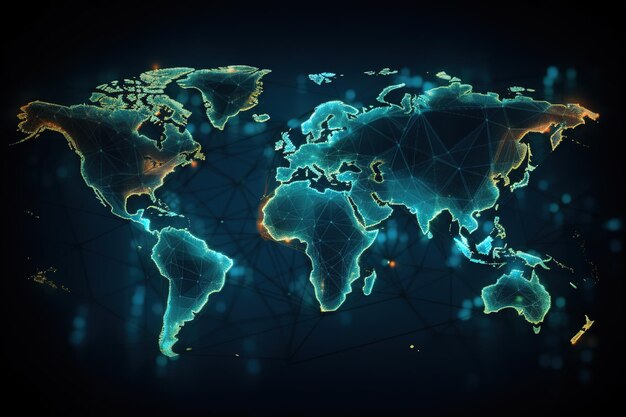 modern conceptual graphic world map