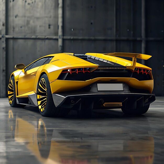 modern conceptual super car Lamborghini mixed with Bugatti gnearated by AI