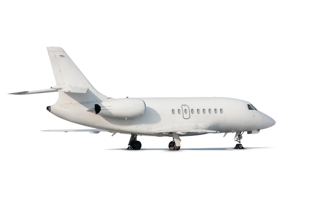 Moderno business jet aziendale isolato su sfondo bianco