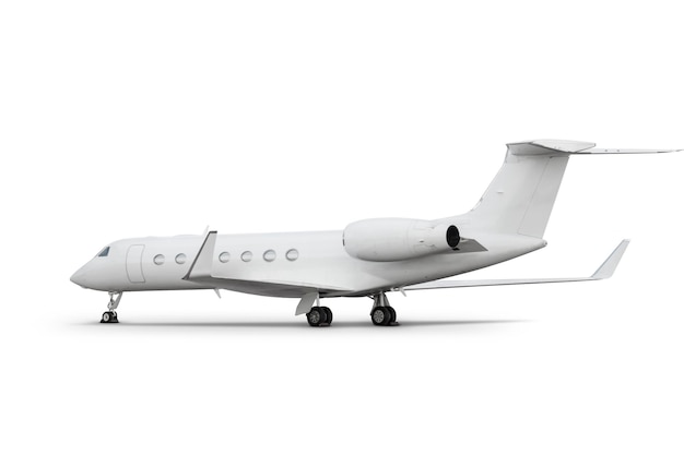 Photo modern corporate business jet isolated on white background