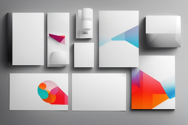 Foto modern_corporate_identity_scene_creator_mockup