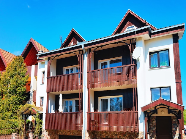 Modern country house with balconies, Druskininkai