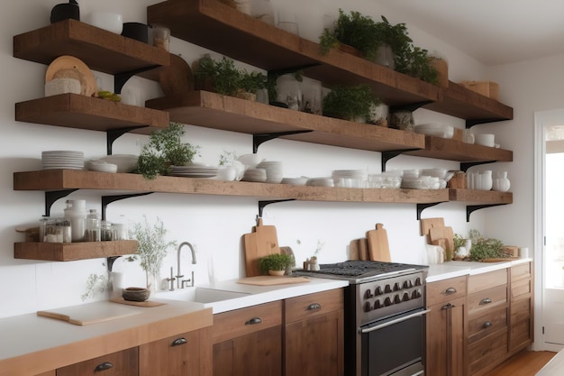 Modern country kitchen interior