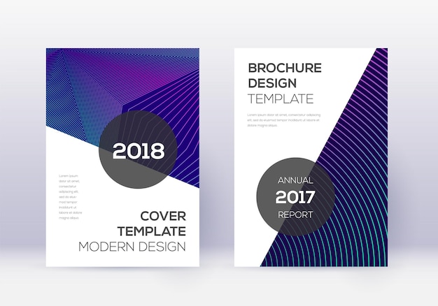 Modern cover design template set Neon abstract li