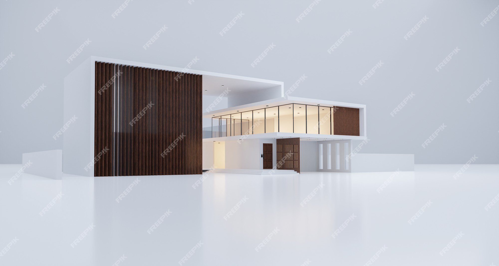 Premium Photo | Modern cozy house mockup in luxury style. 3d rendering