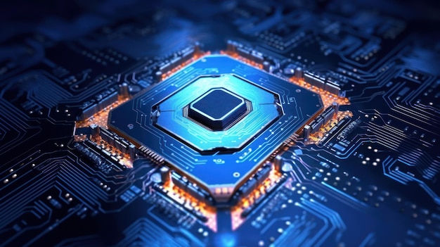 Modern CPU circuit board AI technology