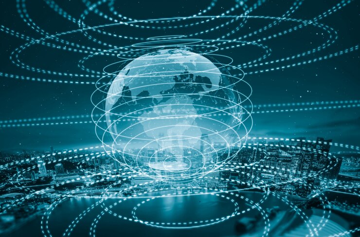 Photo the modern creative communication and internet network connect in smart city