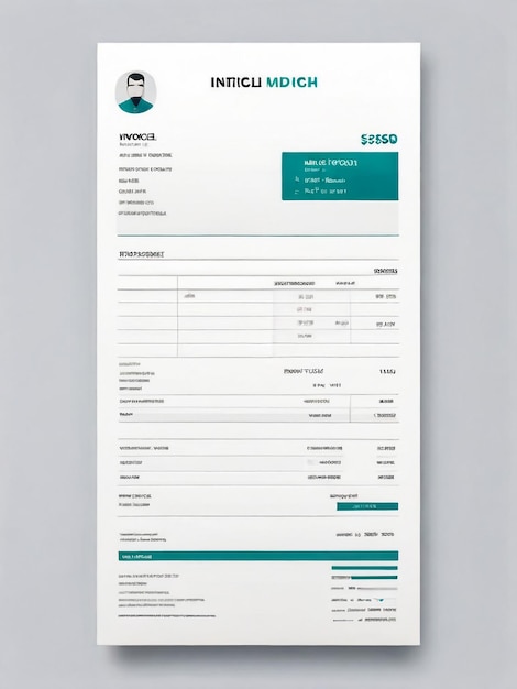 Photo modern and creative invoice design template