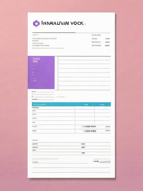 Photo modern and creative invoice design template