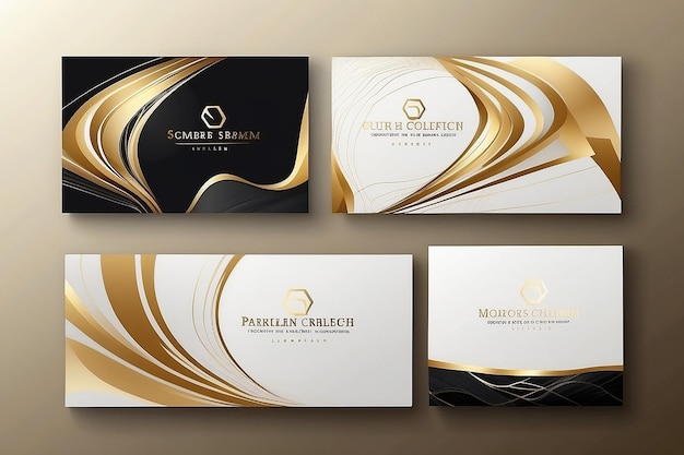 Modern creative white gold business card