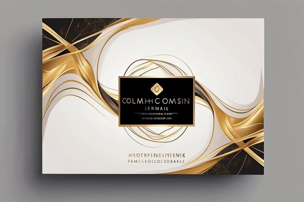 Modern creative white gold business card