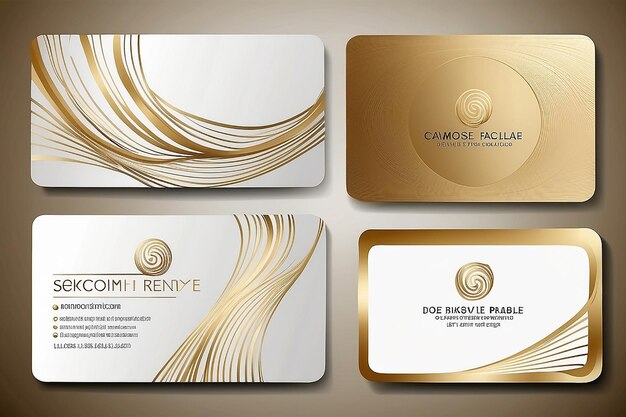 Modern creative white gold business card