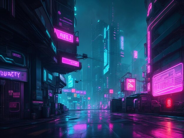 Foto la moderna cybercity futuristica