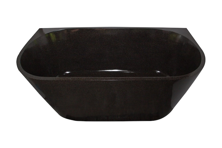 Photo modern dark black bathtub isolated in white background