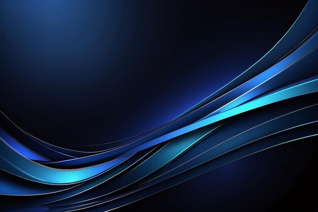 Modern dark blue metallic abstract 3d background with dynamic overlap layers and light decoration