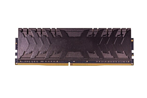 Modern DDR4 module isolated on a white background