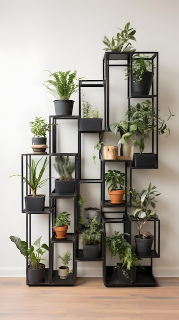 Photo modern decorative shelf concept