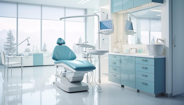 Modern dental cabinet dentist office minimal and clean design for advertisement