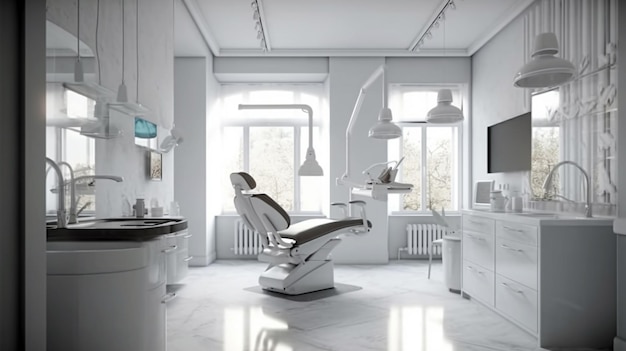 Modern dental office interior Modern dental cabinet dentist office