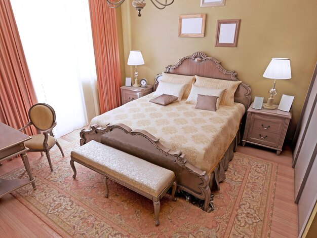 Modern design of bedroom.