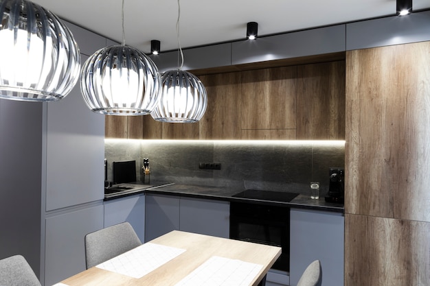 Foto cucina e sala da pranzo dal design moderno
