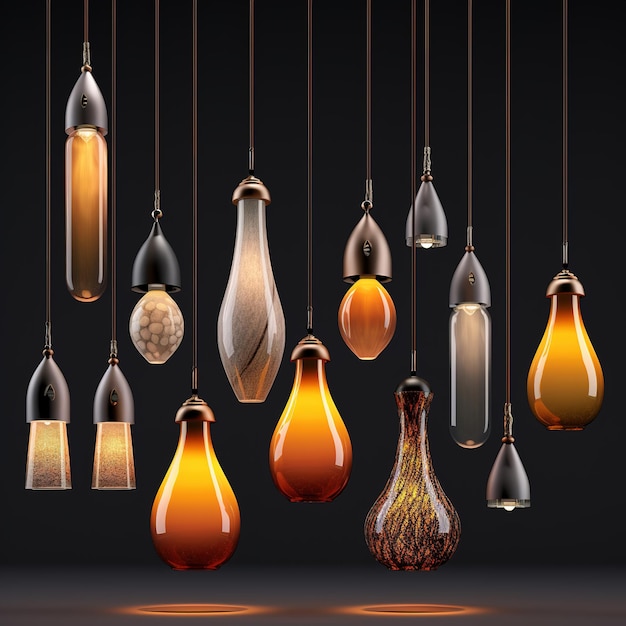 Photo modern designer lighting fixtures