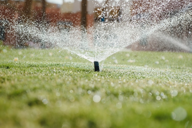 Modern device of irrigation garden.