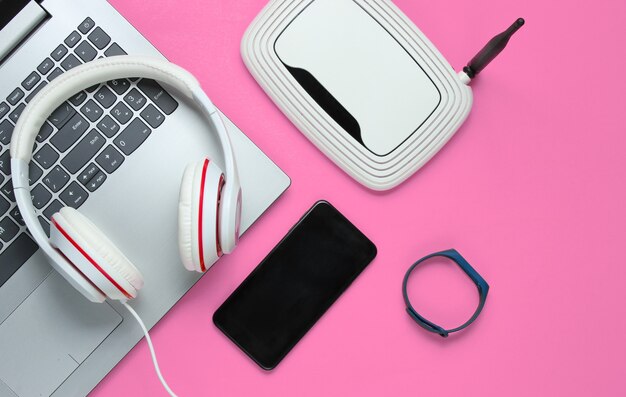 Modern digital gadgets and accessories