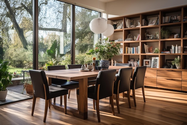 Modern Dining Room Interiors Generative AI