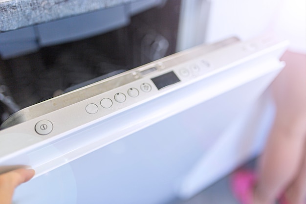 modern dishwasher in the kitchen