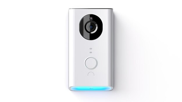 Photo modern doorbell with video camera a smart home security solution for monitoring and remote access