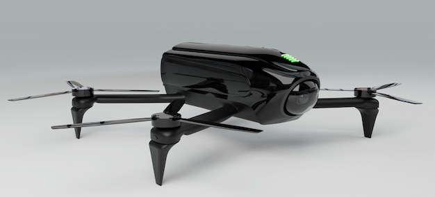 Photo modern drone 3d rendering