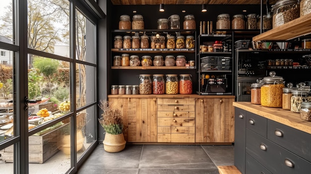 Photo modern eco pantry style