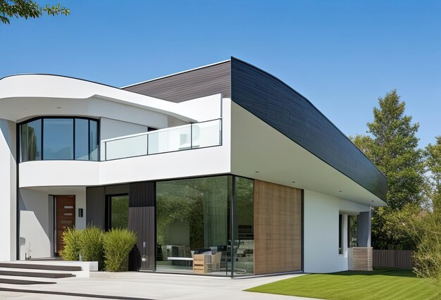 Foto modern eigentijds minimalistisch huis