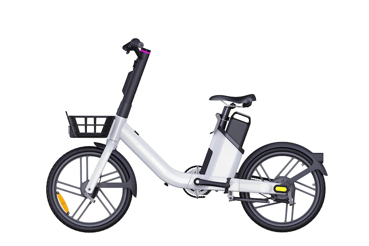 Photo modern electric bike isolated on white background