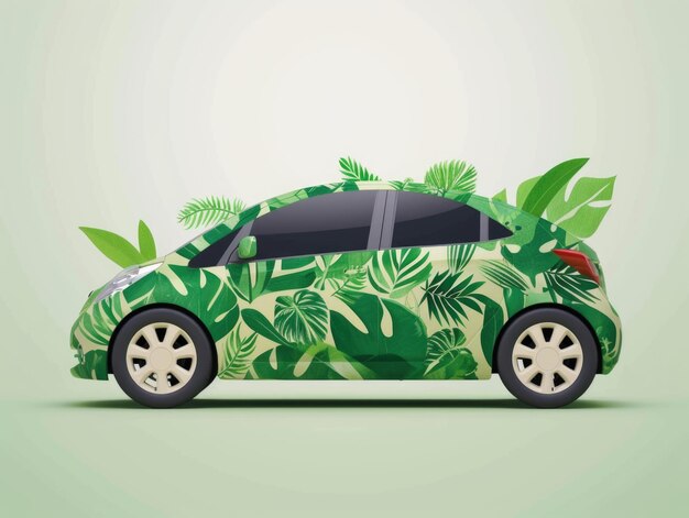 Modern electric car Environmentally friendly mode of transportation AI generative